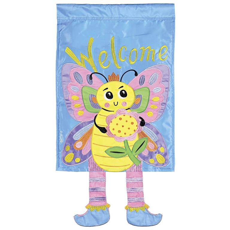 Crazy Leg butterfly Garden Flag