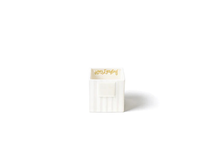 Small Nesting Cube White Stripe