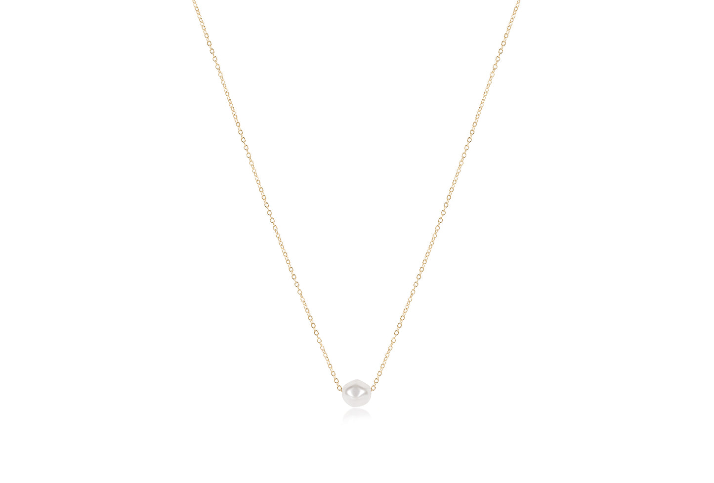 16" Necklace Gold-Admire Pearl