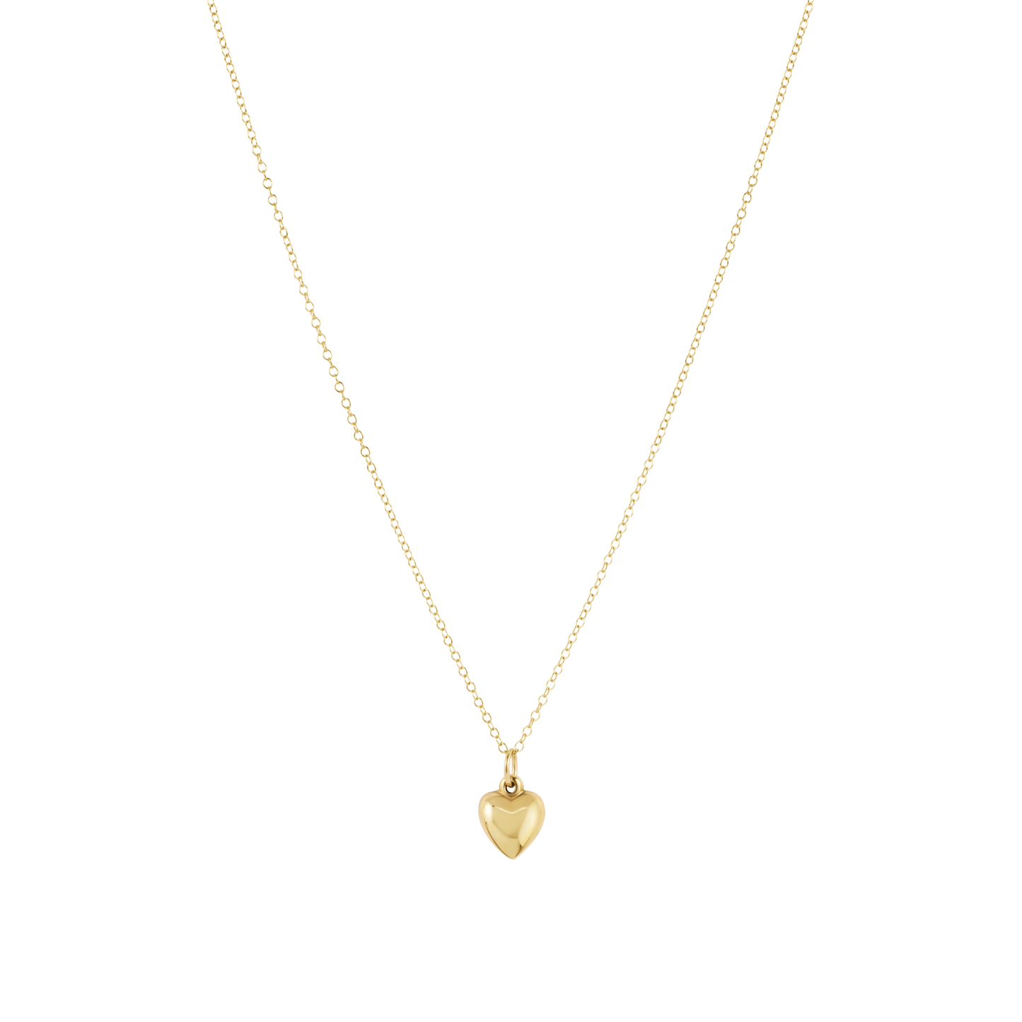 16" Necklace Gold - Love Plush Small Gold Charm