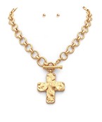 Cross Toggle Necklace