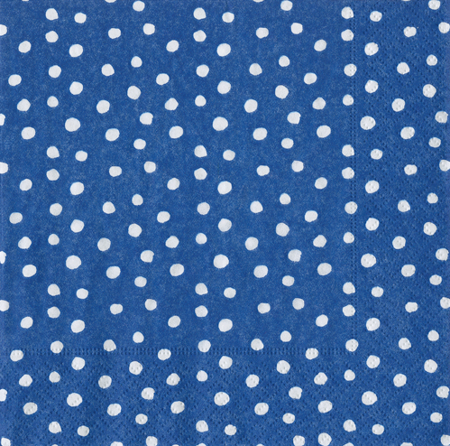 Small Dots Royal Blue Napkin Cocktail