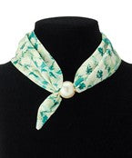 Emma Scarf Necklace - Blue Green