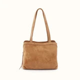 Starr Tote In Buffed Leather - Whiskey
