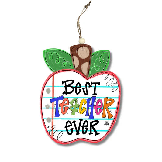 Teacher apple ornament