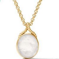 Nassau Stone Pendant - Gold - Iridescent Clear Crystal