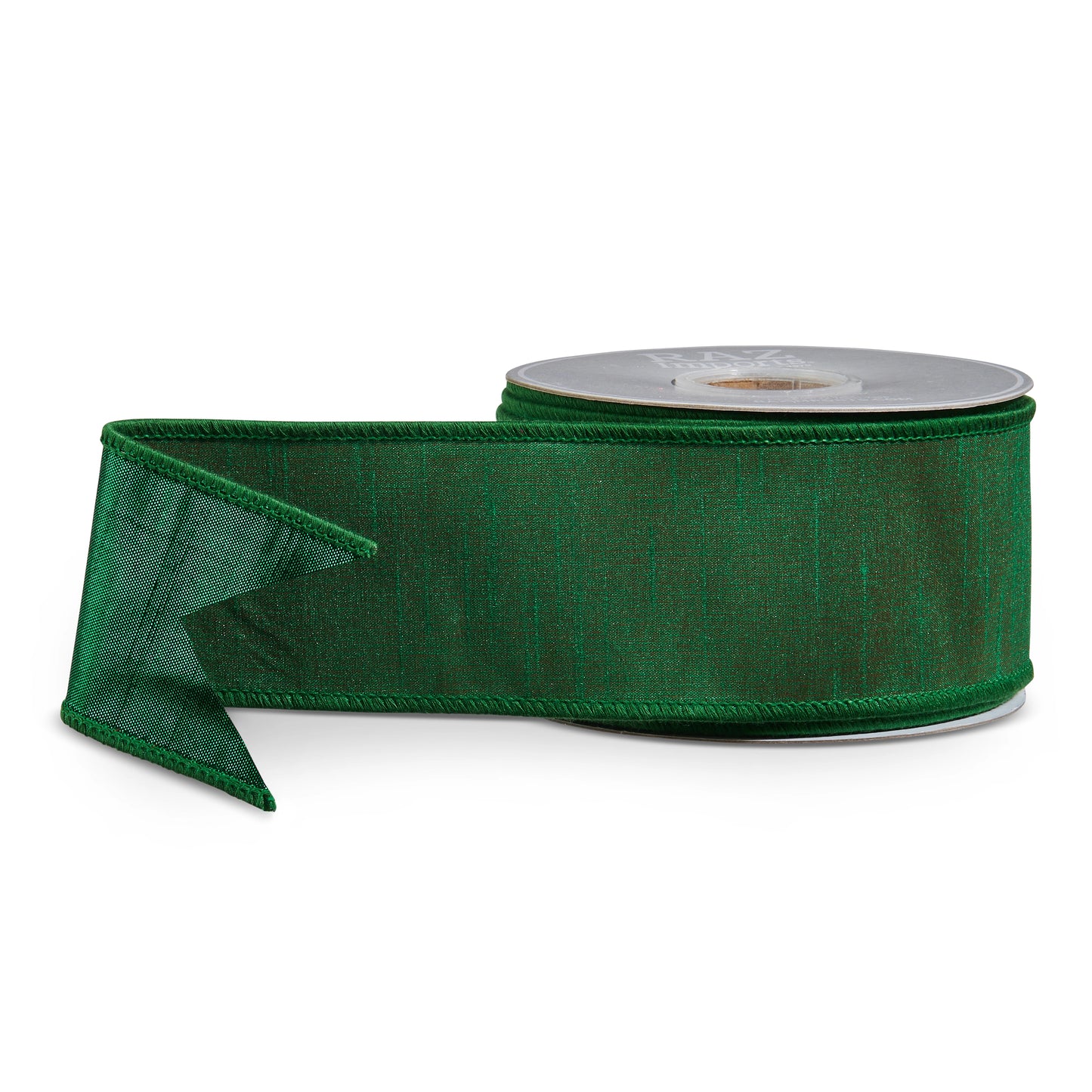 2.5" X 10 Yds Green Wired Ribbon