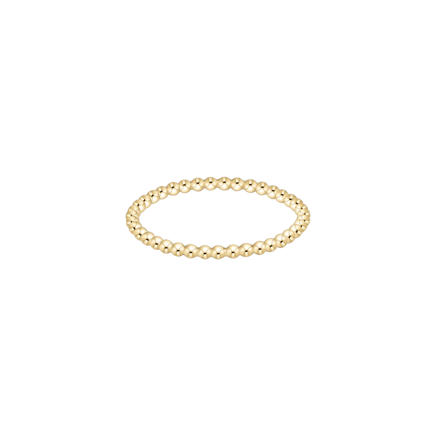 Classic Gold 1.5mm Bead Ring - Size 8