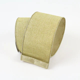 Gold Pleated Metallic 4" Ribbon