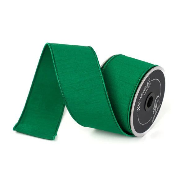 Green Dupioni 2.5" Ribbon