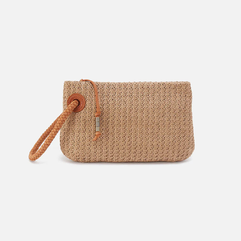 Daisy Daze Large Wristlet - Meadow Woven Straw