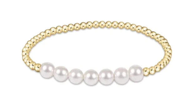 Gold Bliss 6mm Bead Brace-Pearl