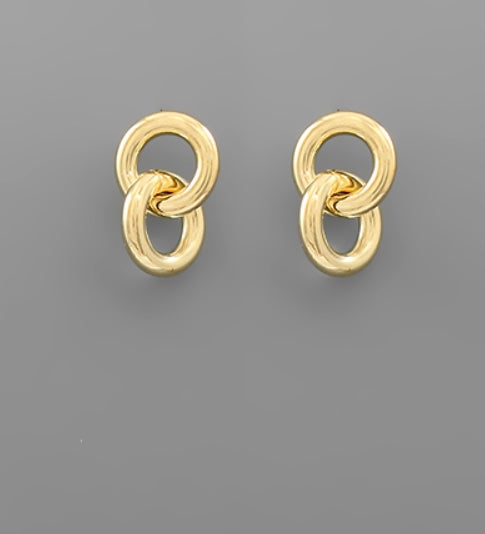 Double O Link Earring