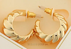 Gold Twist Hoop