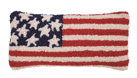 Flag Hooked Pillow