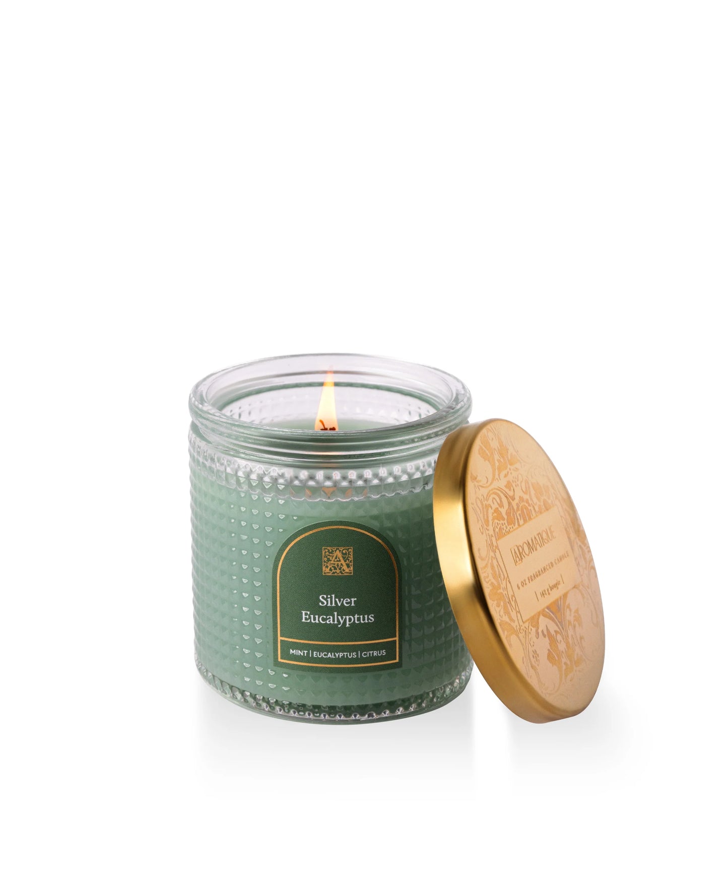 Silver Eucalyptus - Textured Glass Candle