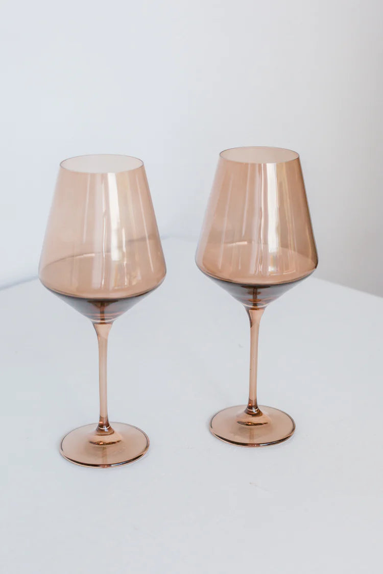 Stemware Wine Set/2-Amber Smoke