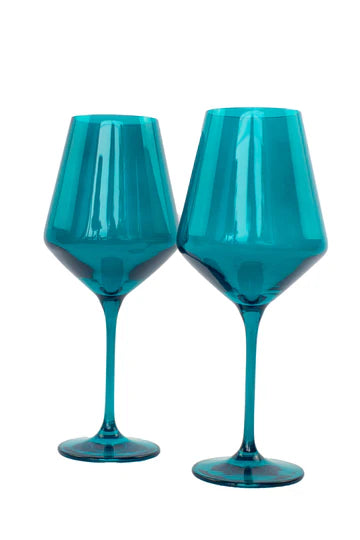 Stemware Wine Set of 2 - Teal