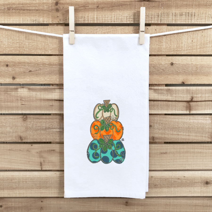 Pumpkin Stack Tea Towel
