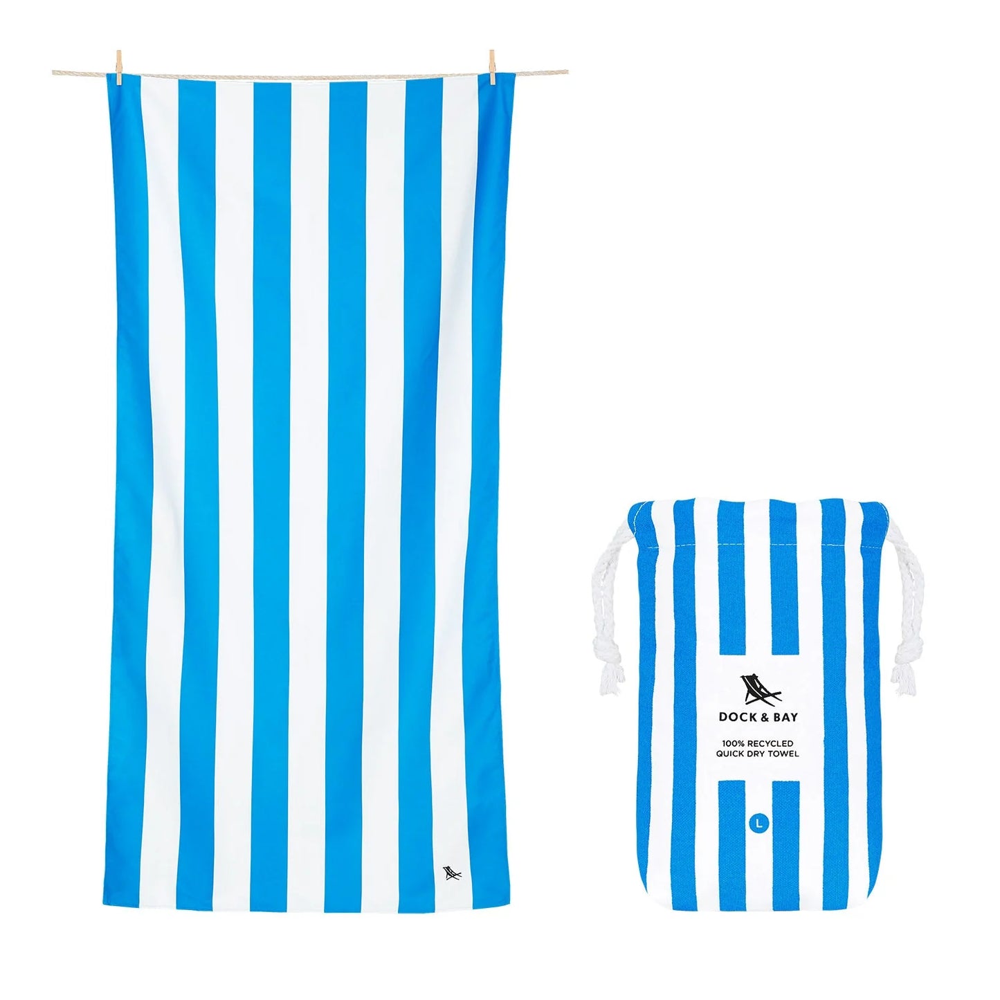 Bondi Blue Large Towel