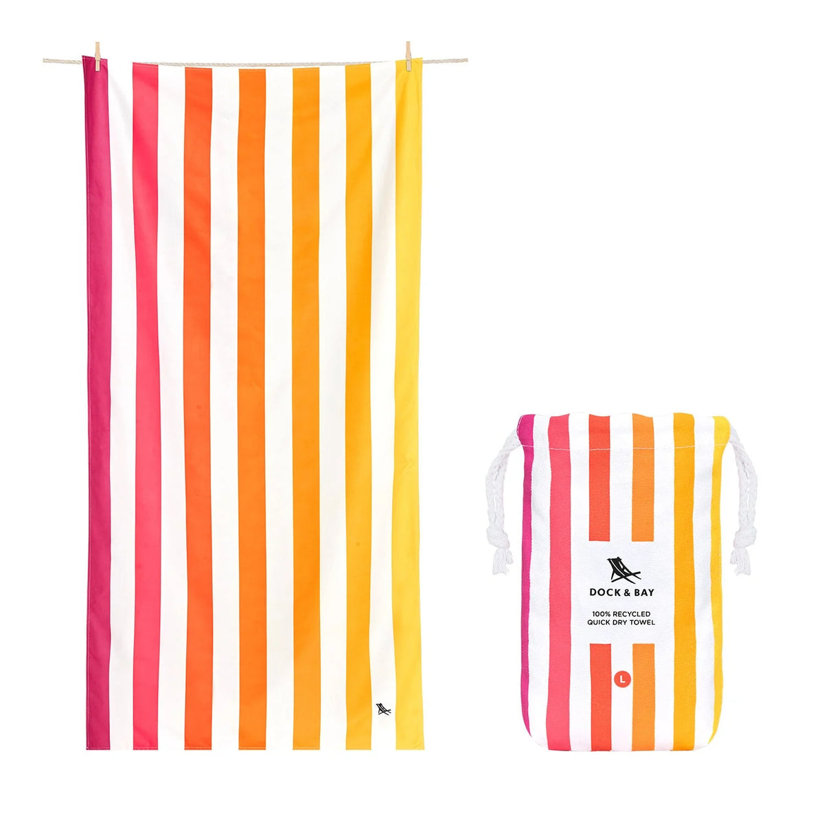Peach Sunrise Large Towel