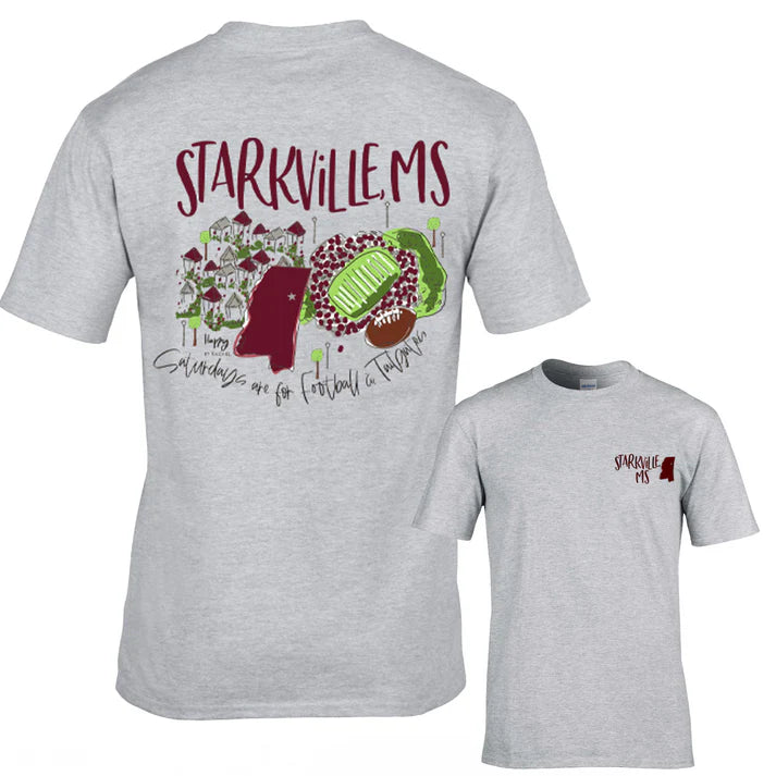 Starkville, MS College Town Gameday T Shirt (Copy)