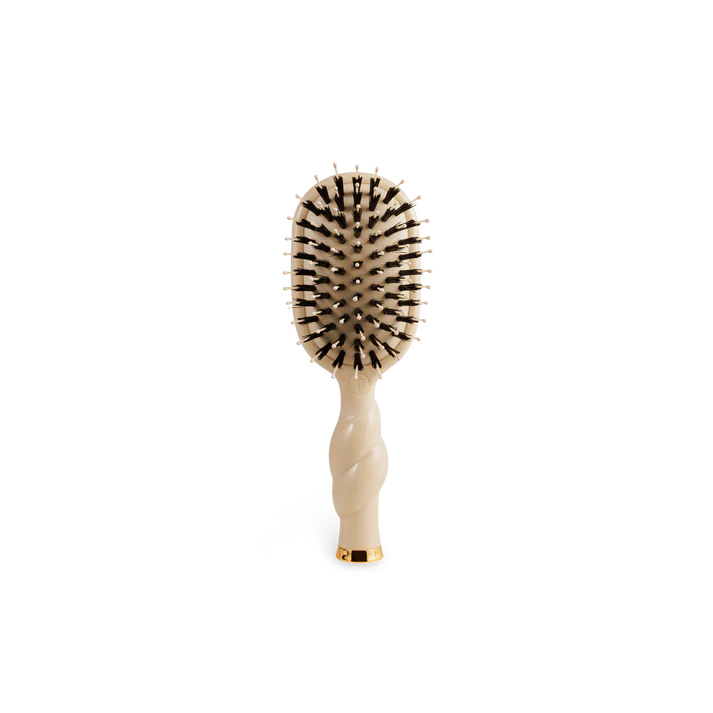 Mini Boar Bristle Hair Brush - Tan