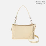 Seneca Shoulder Crossbody In Polished Leather - Butter Yellow