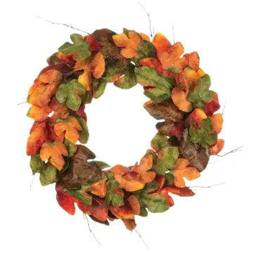 33" Fall Large Leaf Wreath