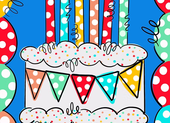 Birthday Cake Garden Flag
