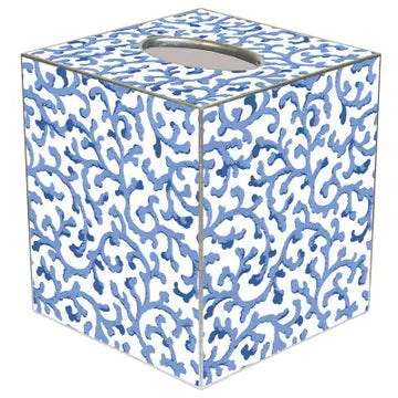 Blue Waverly Scroll Handmade Tissue Box Cover