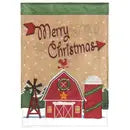 Christmas Barn Garden Flag