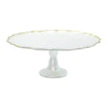 Baroque Glass Cake Stand-White