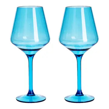 Shatterproof Wine Glasses - Blue