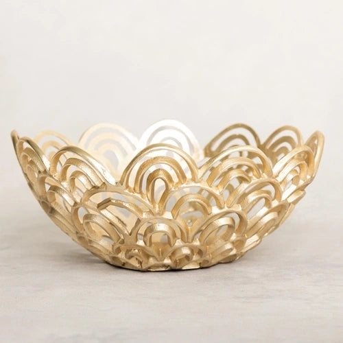Gold Scallop Bowl