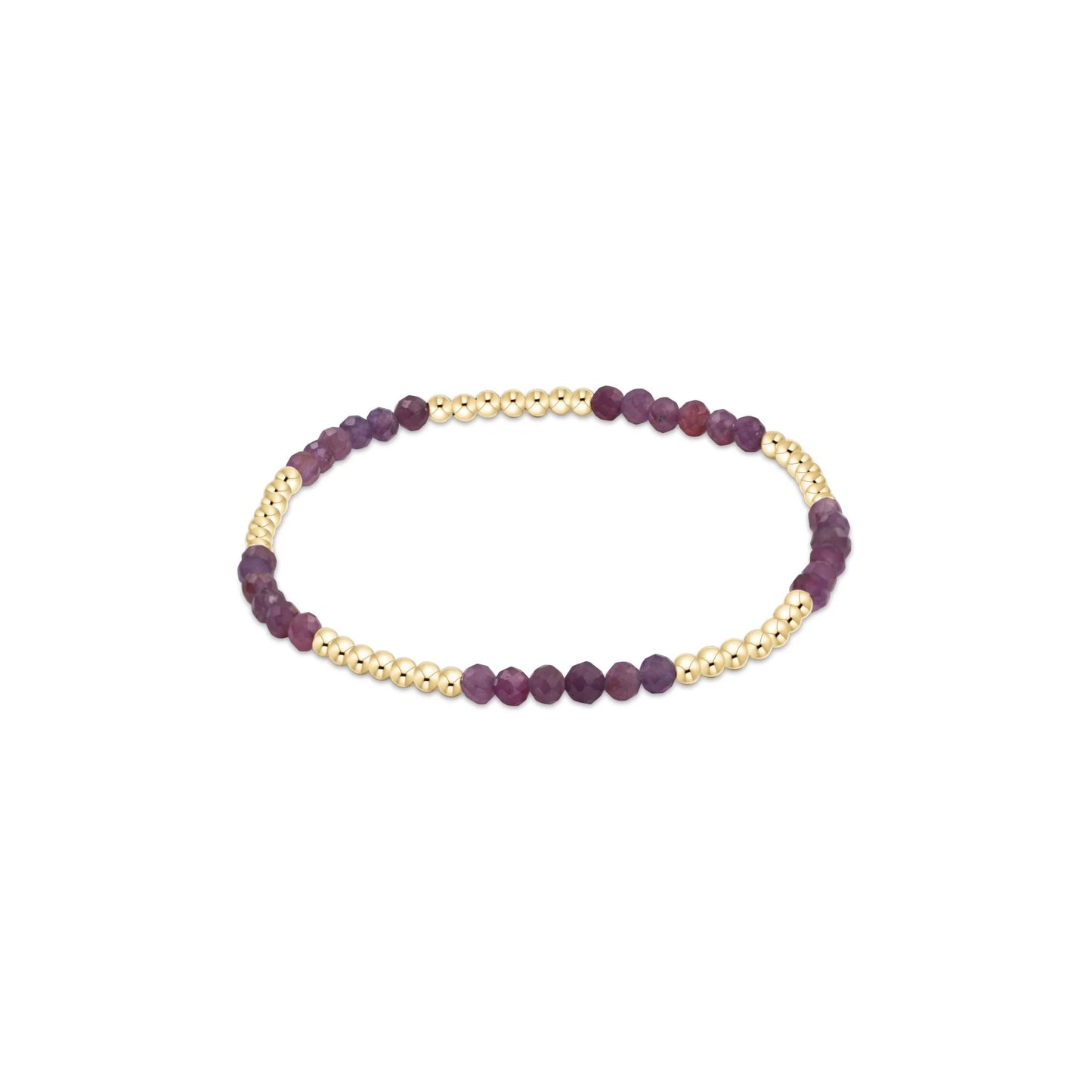 Bliss Pattern 2.5mm Bead Bracelet - Ruby
