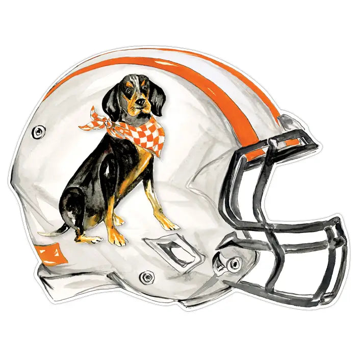 Helmet Orange Coonhound Posh Die-Cut Placemat