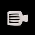 Square Flat Hair Clip - Toasted