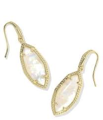 Ophelia Small Drop Earring Gold Iridescent Abalone