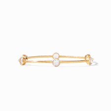 Milano Bangle Gold Cubic Zirconia -Medium