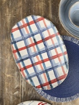 Americana -Sandwich Platter - Patriotic Plaid