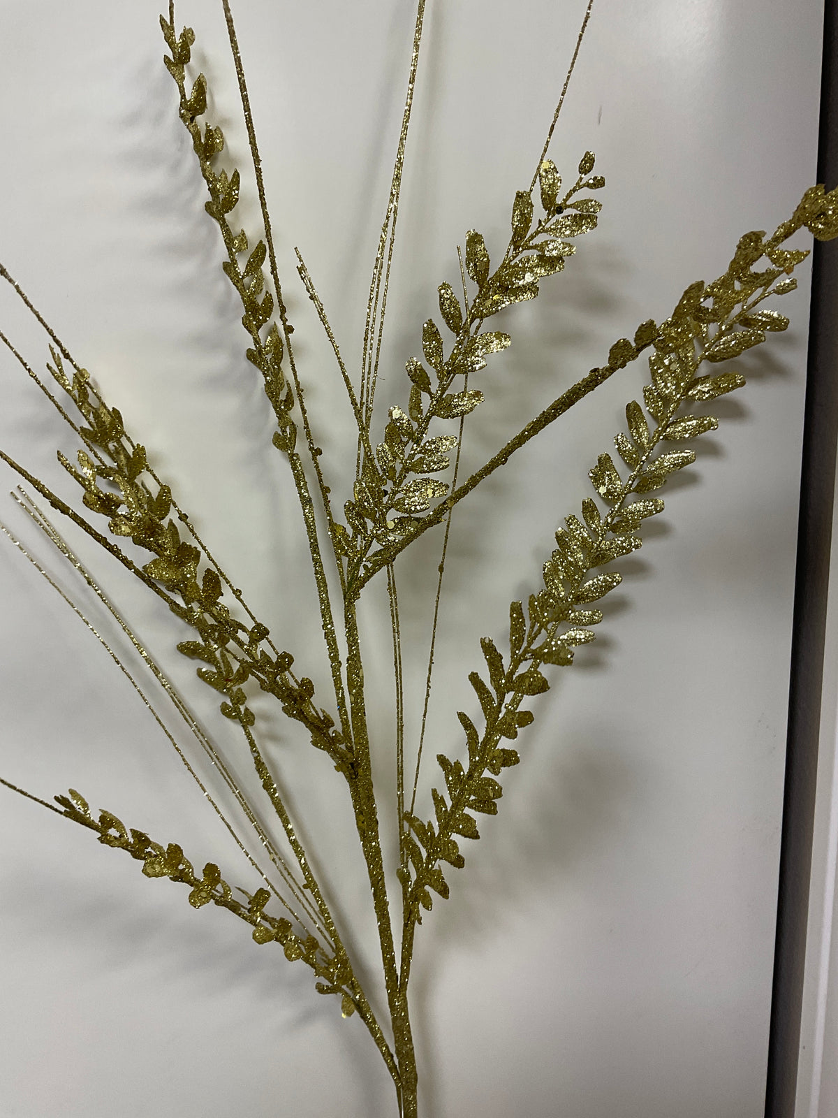 Gold Glitter Berry Grass Spray