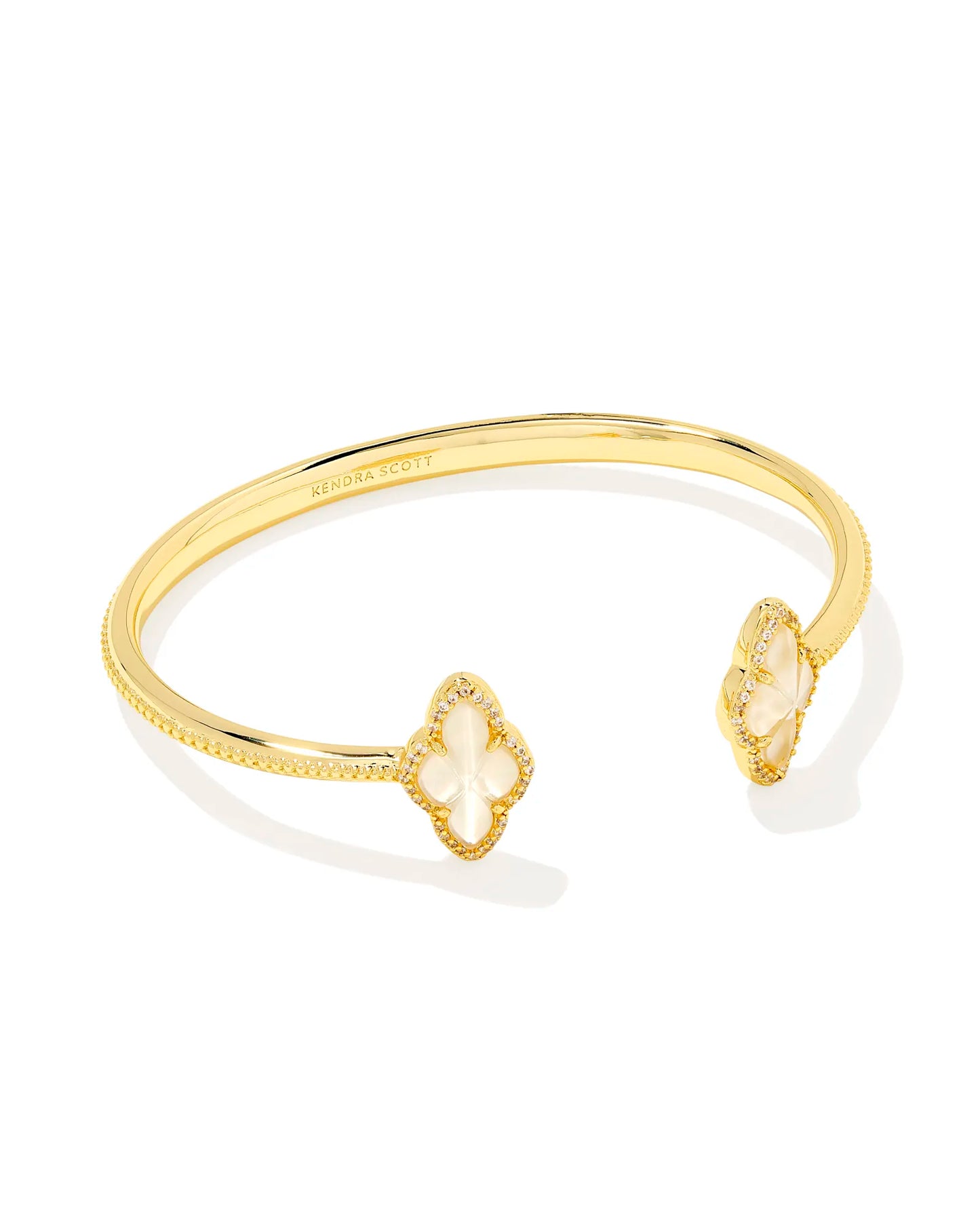 Abbie Pave Cuff Bracelet Gold Ivory MOP