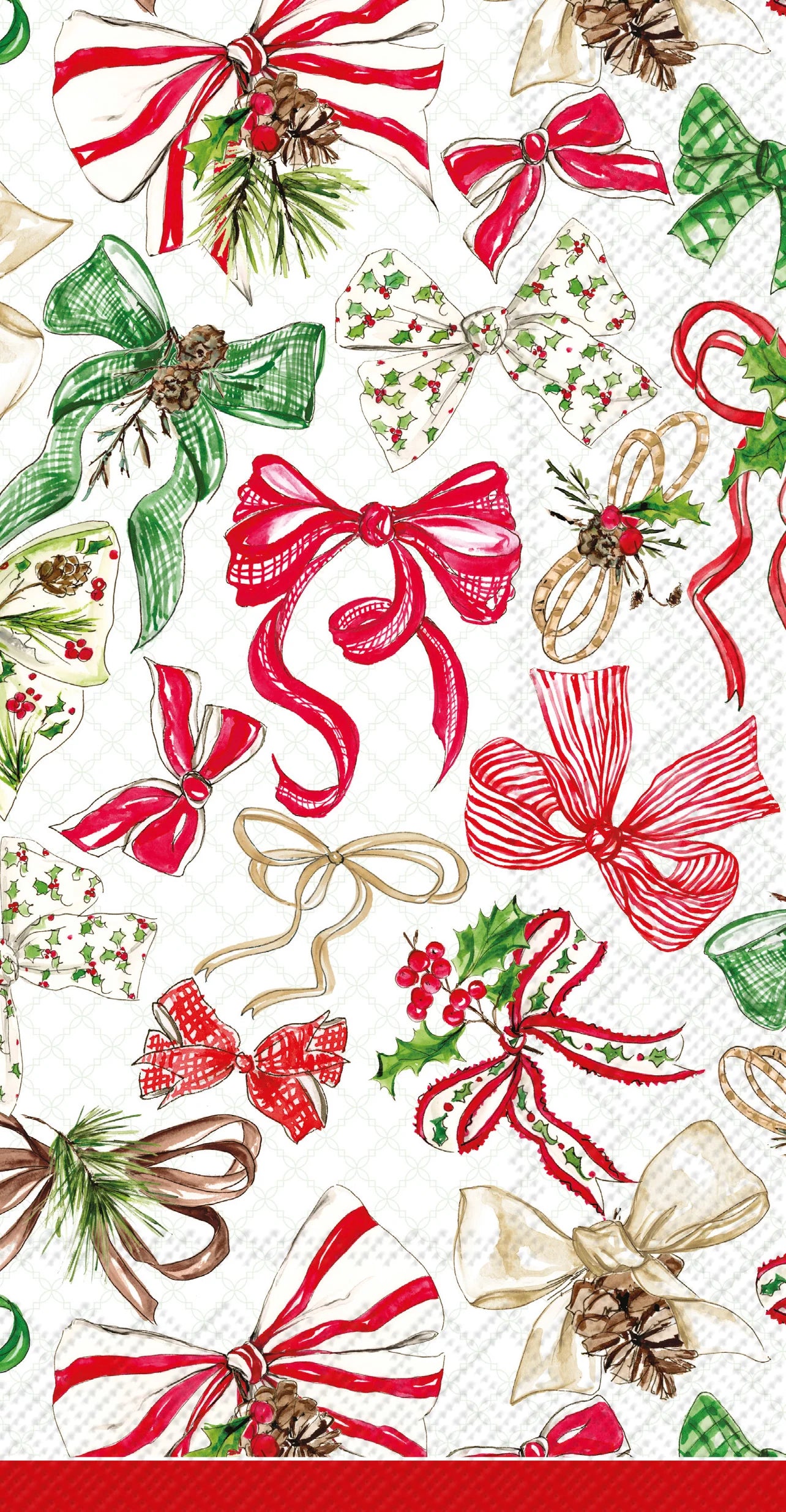 Christmas bows guest napkins