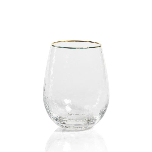 Negroni Stemless w/Gold Rim