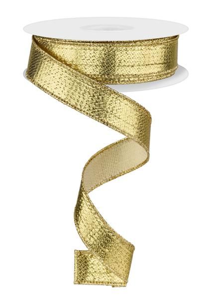 7/8"X10YD Wired Metallic Ribbon