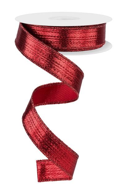 7/8"X10YD Wired Metallic Ribbon