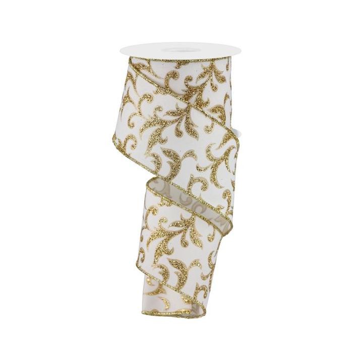 2.5"X10Yd Wired Acanthus Leaf