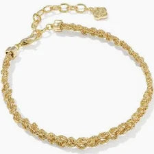 Gabriella braid chain gold bracelet