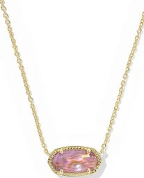 Elisa LT Mauve Illusion Gold Necklace